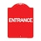 Signmission Designer Series Traffic Entrance Entrance, Red & White Aluminum Sign, 18" x 24", RW-1824-24612 A-DES-RW-1824-24612 - alternate 1